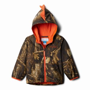 Columbia Kitterwibbit™ Hooded Skinna Lined Jacka Flickor Gröna/Orange (OBUPE2870)